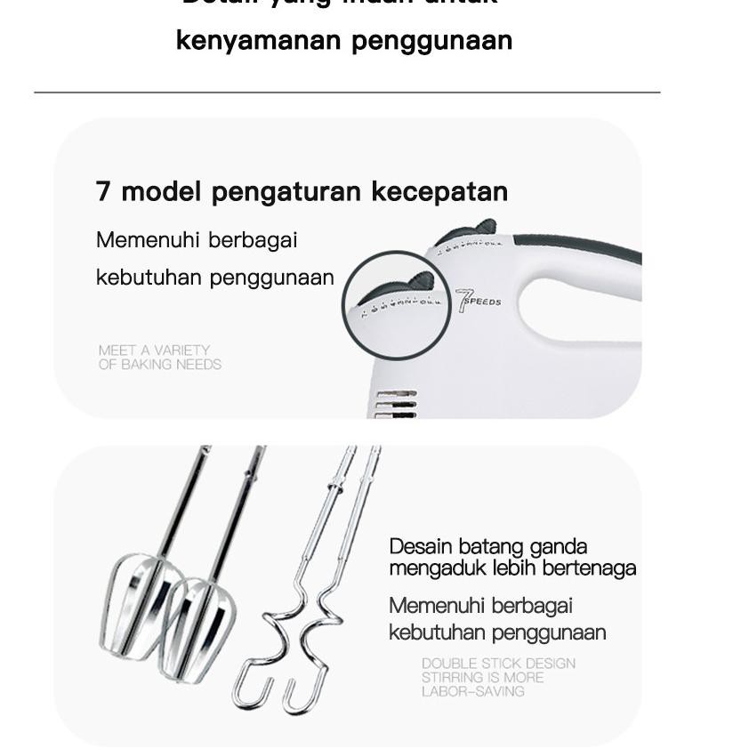 Jual JIJ HAN RIVER stand mixer , Aduk adonan, Mixer Handheld Putih