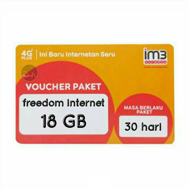 VOUCHER DATA INDOSAT FREEDOM INTERNET 18GB