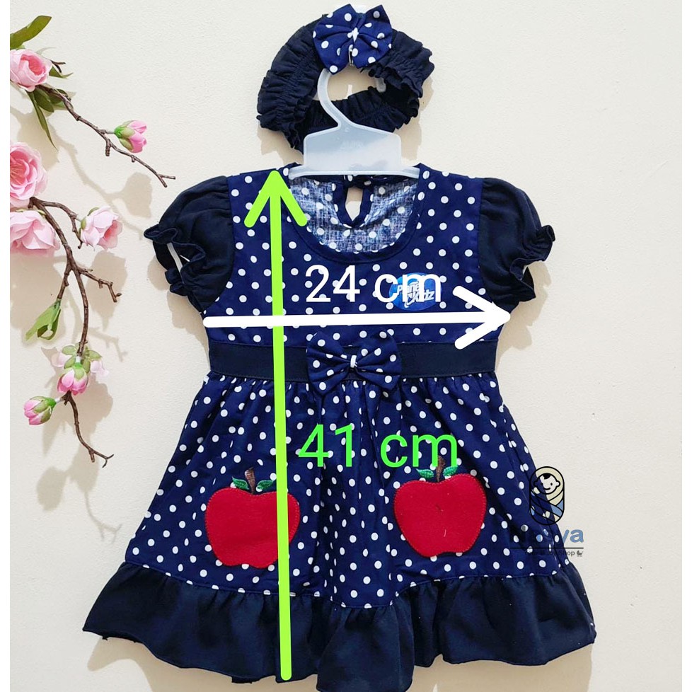 [P-026] Dress Bayi / Baju Bayi Perempuan (0-6 m) motif lucu