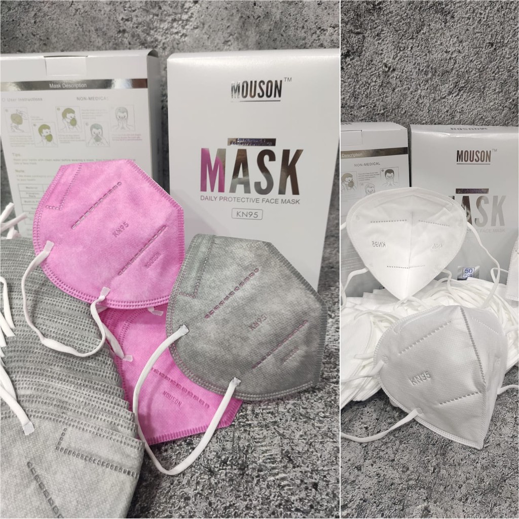 BOX ISI 50 - MASKER KN95 MOUSON BOX PREMIUM MOUSON KN95 5PLY EMBOS MASKER KN95 MASK KOREAN EXCLUSIVE BOX