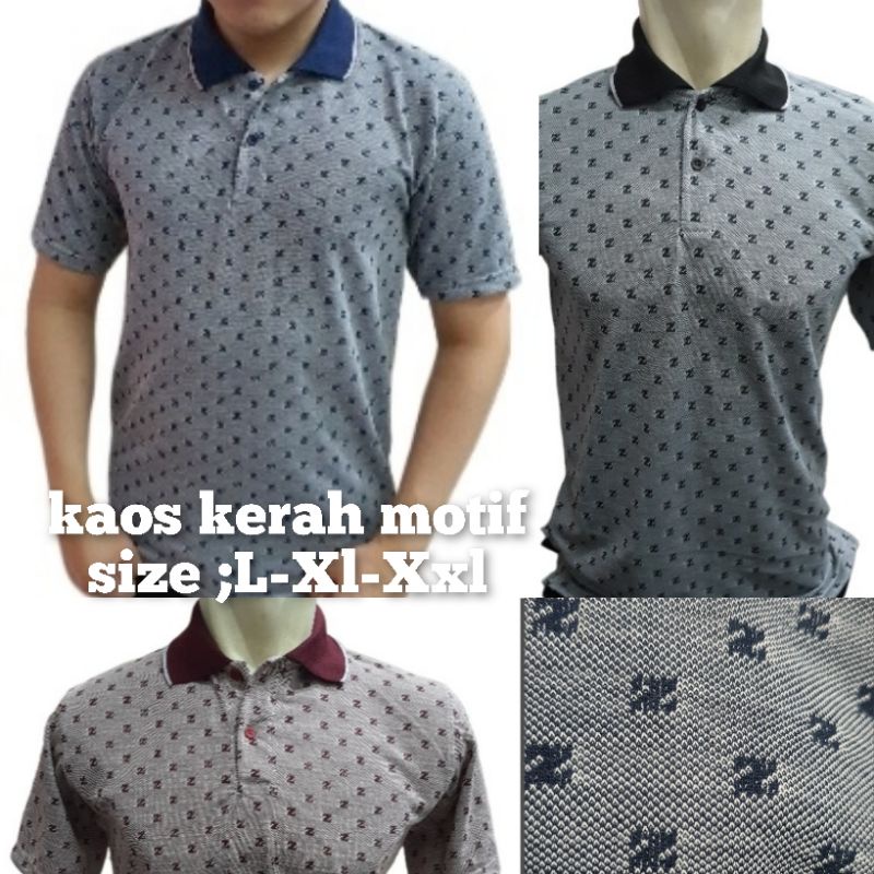 KAOS PRIA/KAOS KERAH MOTIF jaquard/KAOS KERAH SALUR PREMIUM