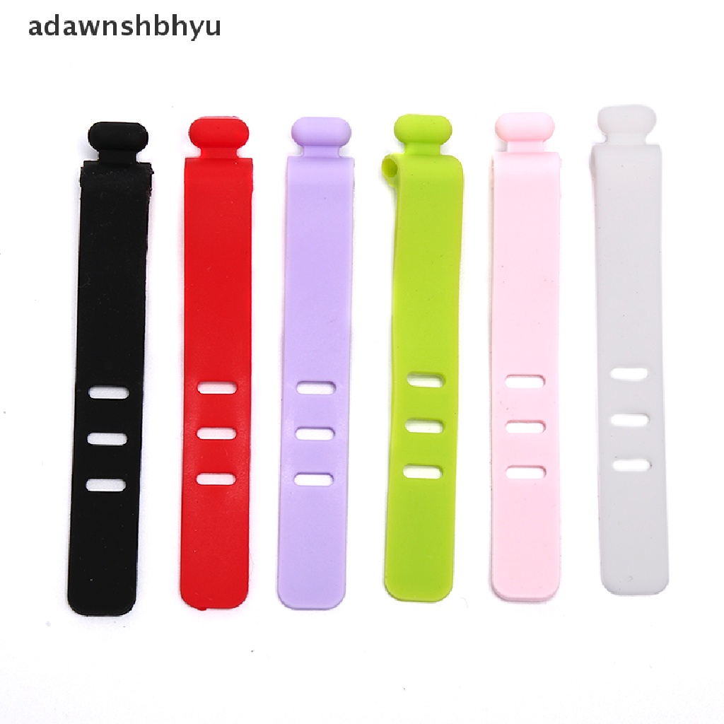 Adawnshbhyu Silicone Kabel Data Organizer Headphone Cord Finishing Buckle Bungkus Tie Strap