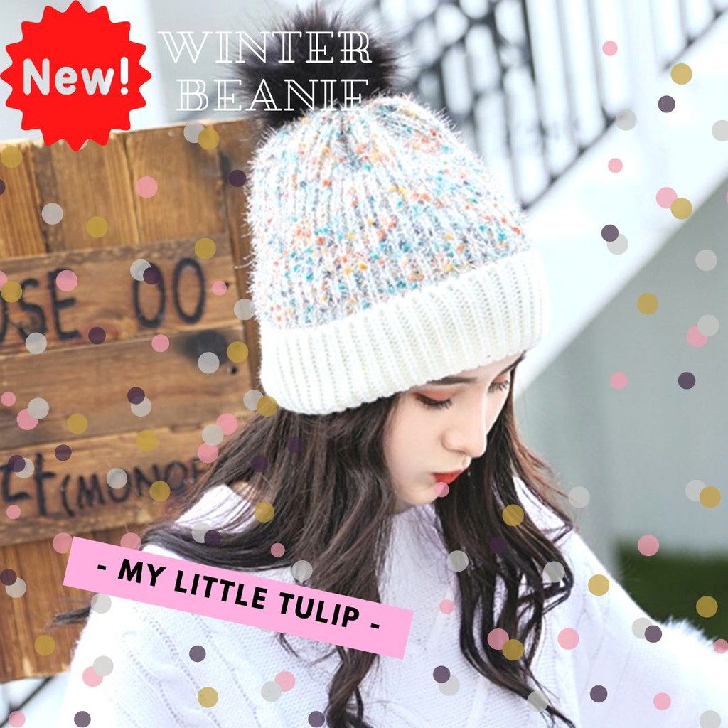 Jual Topi Rajutan Wanita Kupluk Putih Kab Malang Yubebe Tokopedia