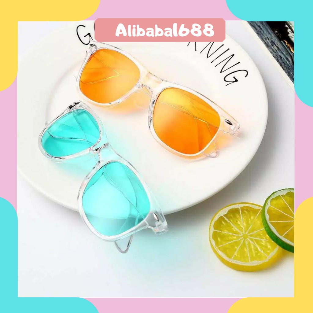 *ALIBABA1688*COD Kacamata UV Matahari Pria Wanita Transparan Unisex