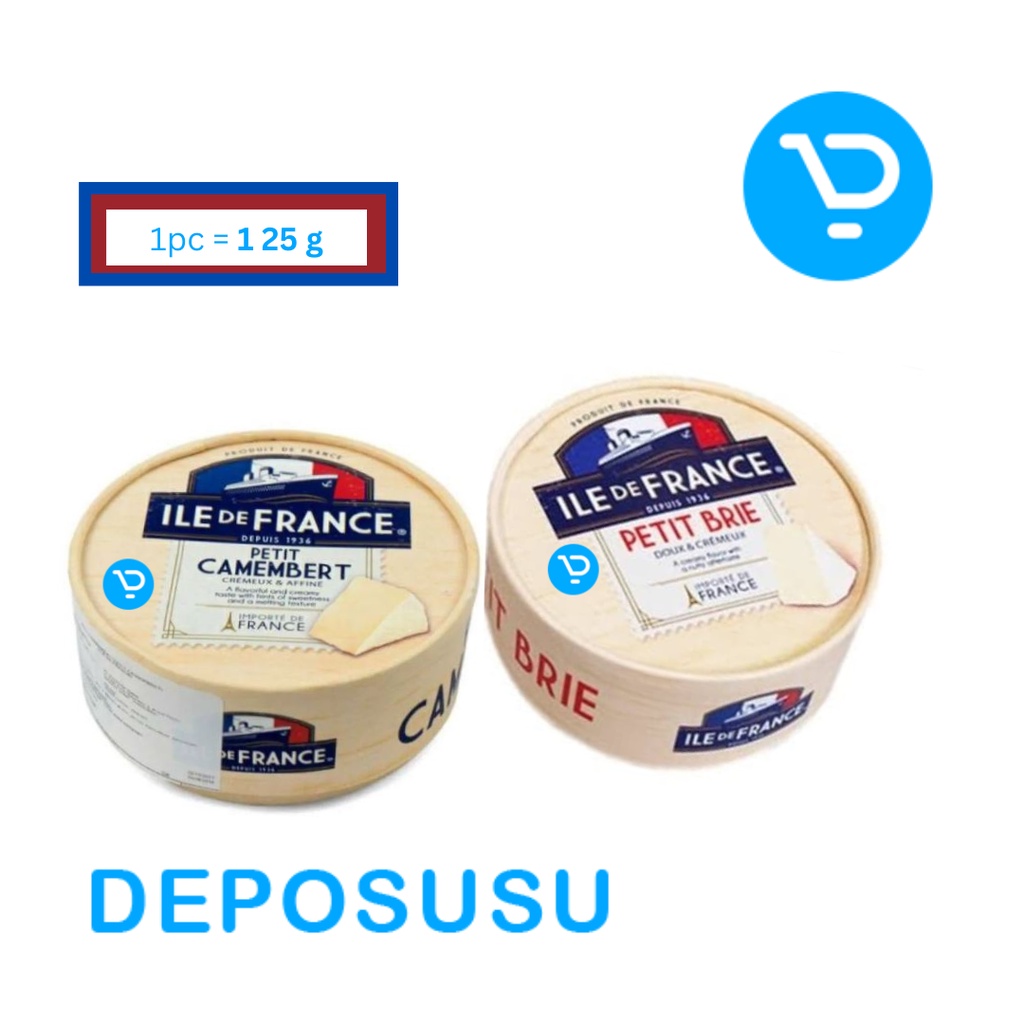 

Ile De France Cheese, Mini Brie | PETIT CAMEMBERT | PETIT BRIE