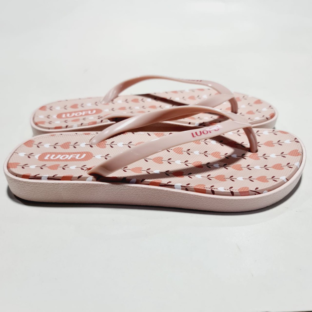 jelly sandal jepit wanita luofu sendal karet import japit cewek F2265-26BW