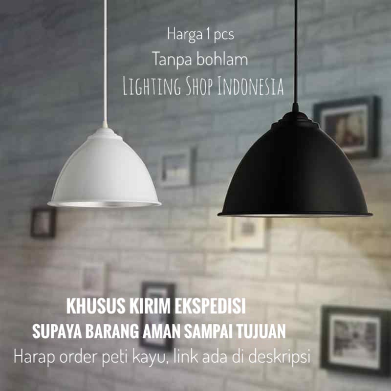 Lampu Gantung Minimalis Hitam Putih Gold Cafe Resto Simple Shopee Indonesia