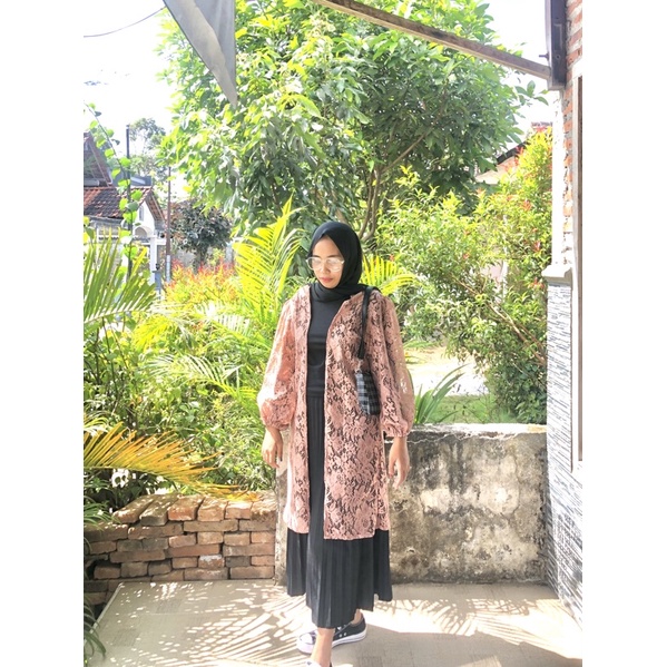 OUTER BRUKAT/long cardigan