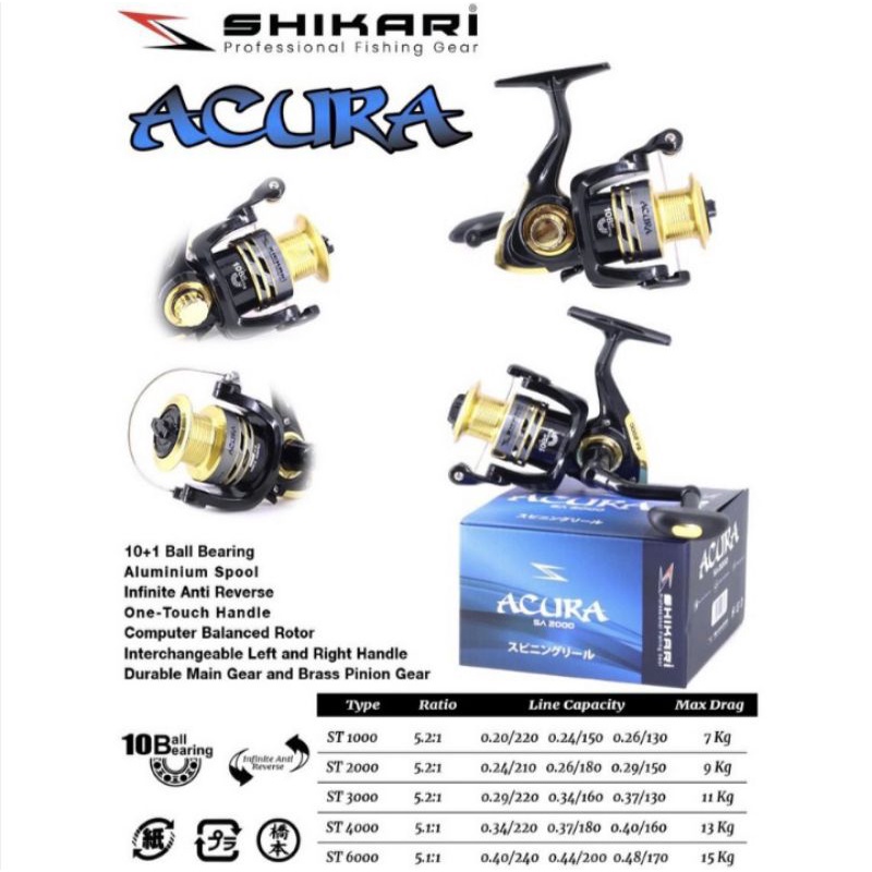 Reel Pancing SHIKARI ACURA 6000 Reel Spinning Murah