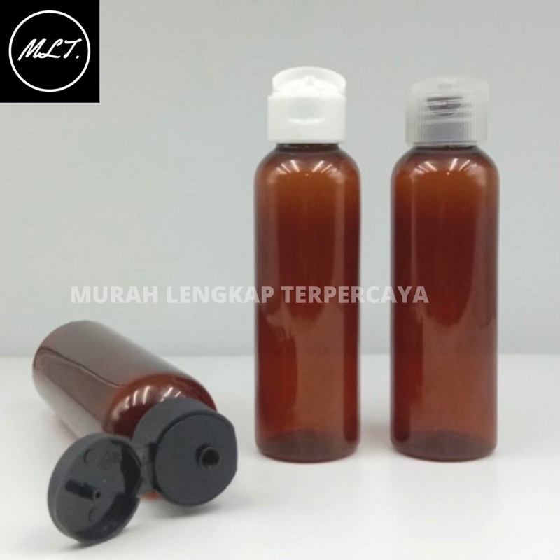 BOTOL FLIPTOP AMBER 100ML/BOTOL FLIPTOP 100 ML AMBER COKLAT FLIP TOP COKLAT AMBER 100 ML