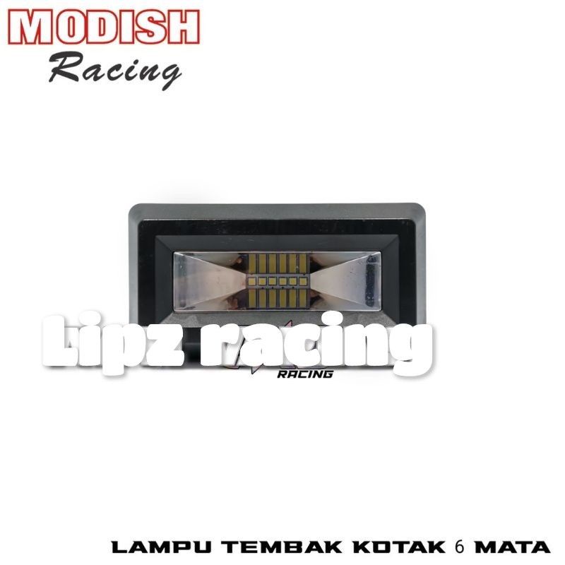 Lampu tembak Cree daymaker kotak 6ata Led high low Flash 3mode