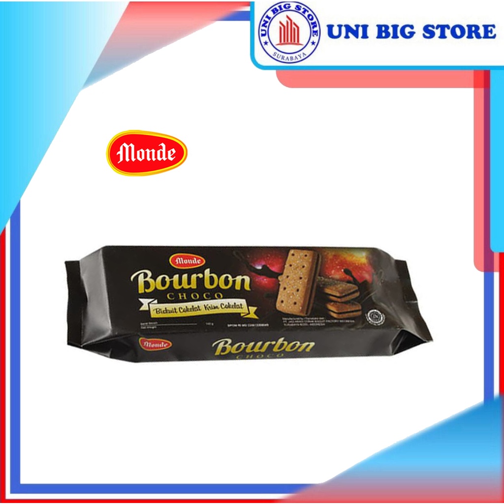 

Monde Bourbon Choco Biskuit Lapis Krim Cokelat Coklat 140 gr