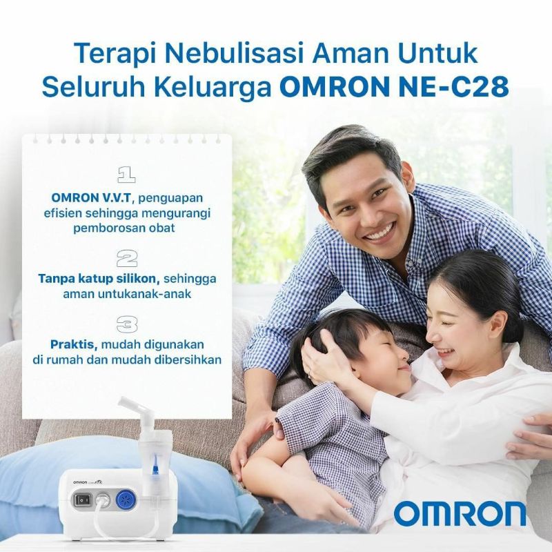 Omron Nebulizer NEC28 atau NE C28 atau Alat Terapi Uap