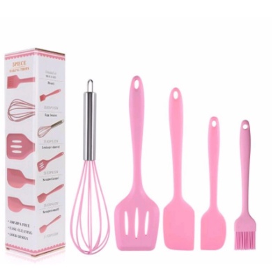 SPATULA SET 5 IN 1 S SILIKON SOTIL ALAT MASAK DAPUR