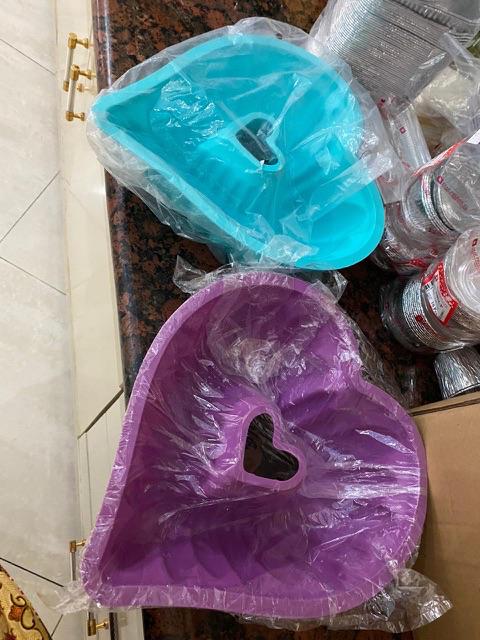 Loyang Cetakan Puding Cake Love Hati Gelombang Silikon Silicone