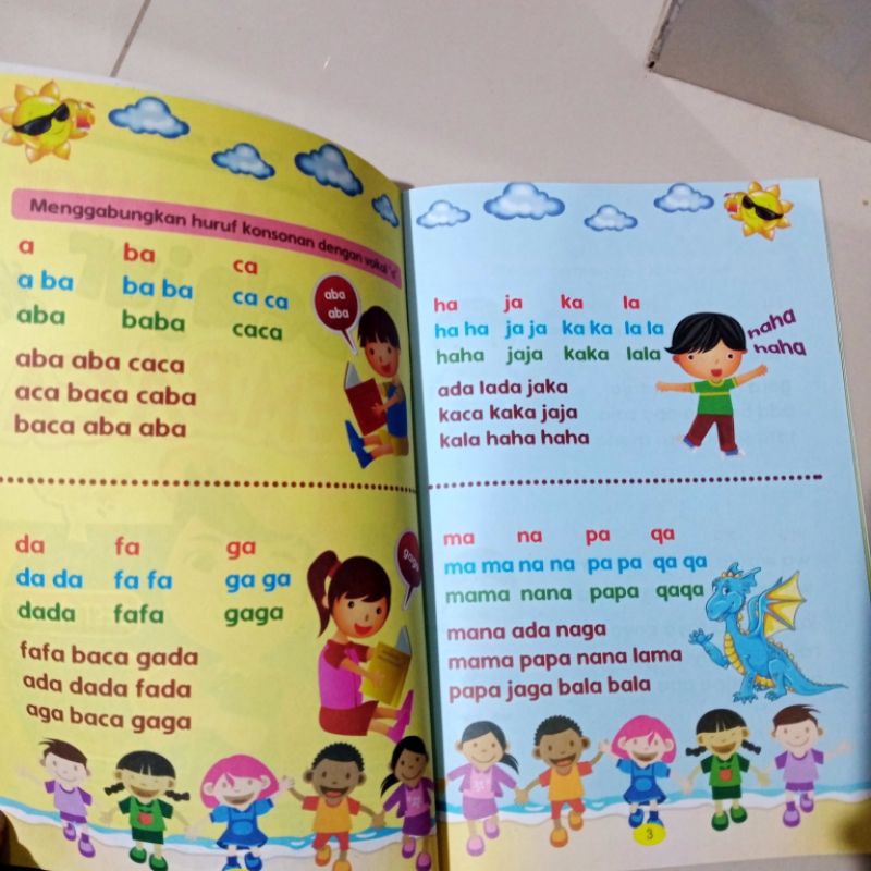 buku cepat pintar belajar membaca, 32 halaman(16×24cm)