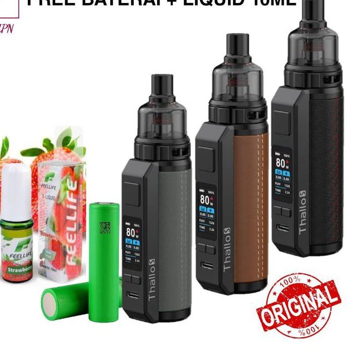 New elektronik tinta READY Vapee Vapoor SMOKEE THALO S KIT 80W Free Baterai+L 10ml mesin uap|RA9