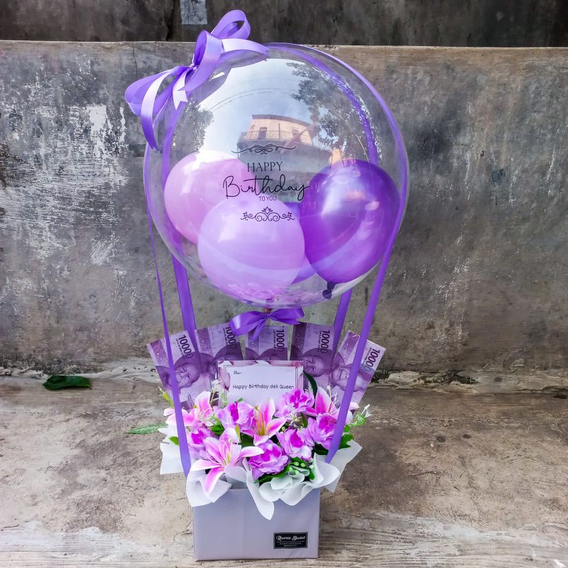 Hot Air ballon PVC Buket balon PVC buket bunga