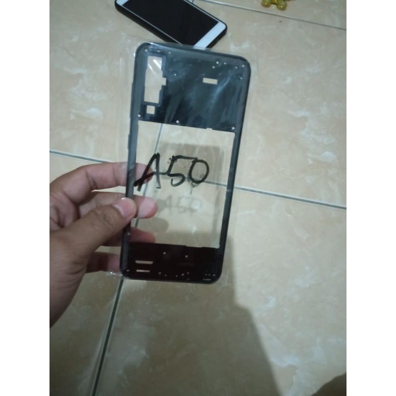 Bazzel Bazel bezel Tulang Samping Tutup Mesin Samsung Galaxy A50 A50f Ori