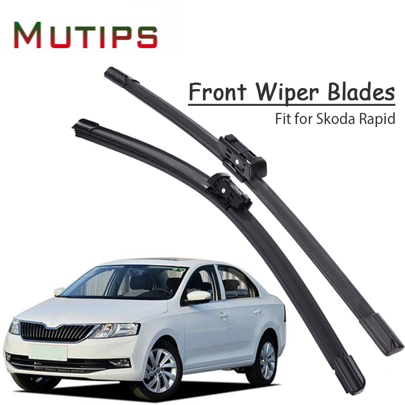 1 Set Karet Wiper Kaca Depan Mobil Untuk Skoda Rapid 2017 2016 2015 2014-2012