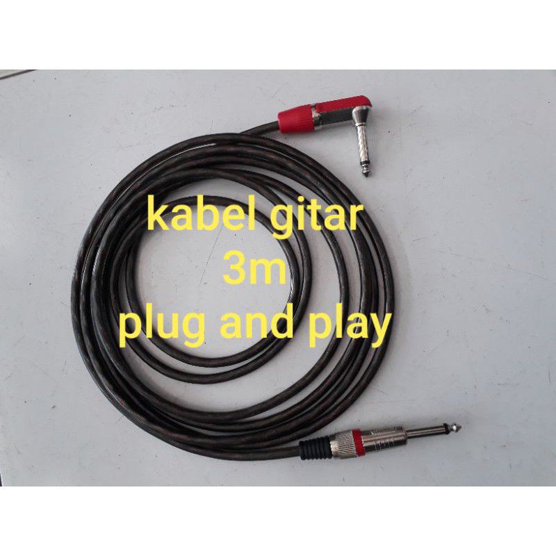 Kabe gitar_kabel jack gitar_kabel gitar listrik_kabel gitar 3 meter