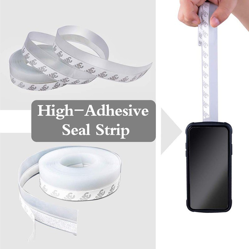 Alloet Lakban Rubber Flex Door Seal Strip Bottom Seal Waterproof - Transparent