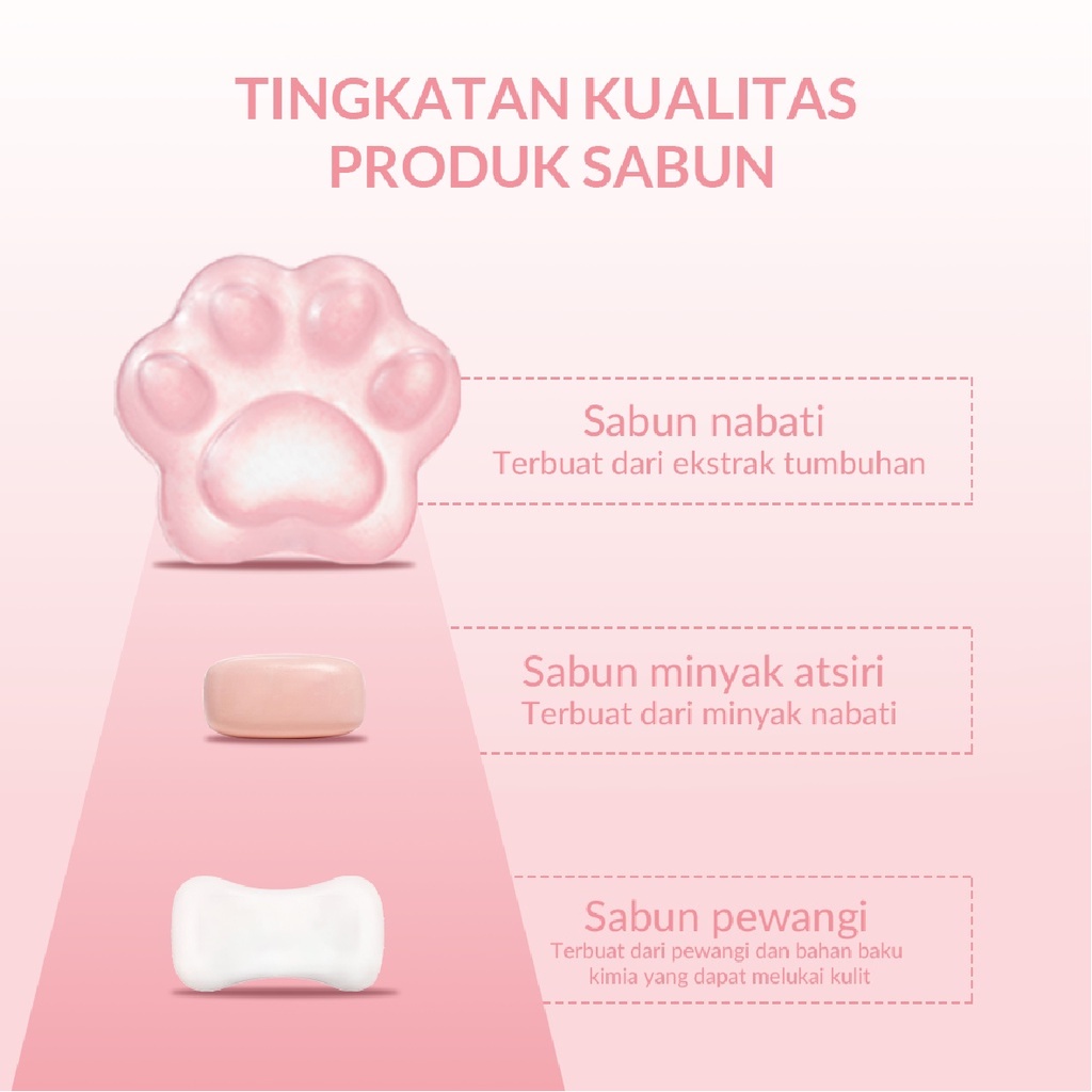 BPOM BIOAQUA Cat's Claw Moisturizing Rose Jelly Soap 110G