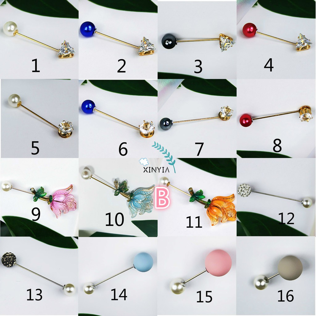 Aksesoris Fashion Murah Mutiara Bros Korea Bros Pearl Pin Brooch Berlian Wanita