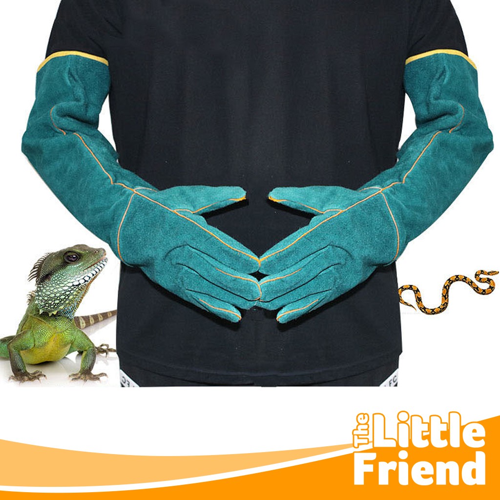 Sarung Tangan Hewan Anjing Kucing Reptil Pelindung Anti Gigit Anti Scratch Panjang