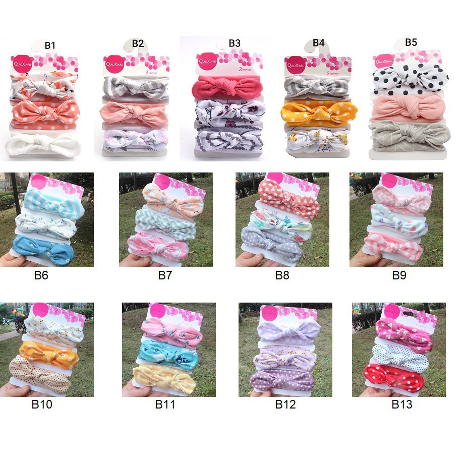 CHUBBI 4 Bandana Headband Anak Bayi Ikat Pita 3pcs/Set