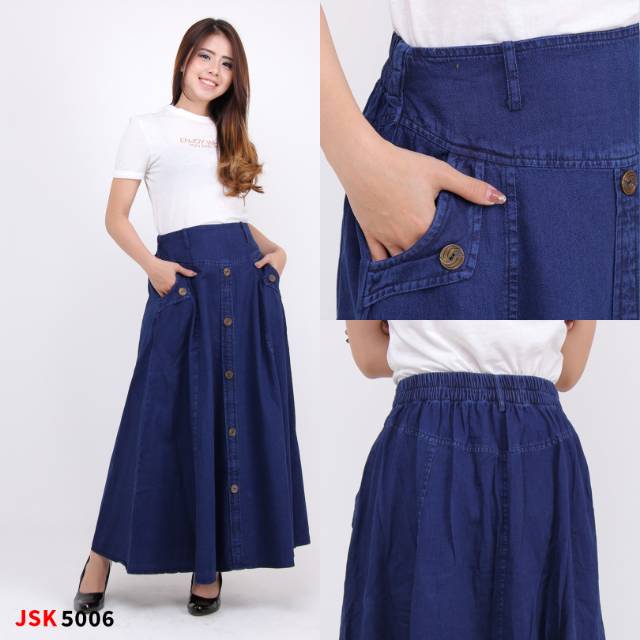 Rok span panjang denim skirt JSK jeans