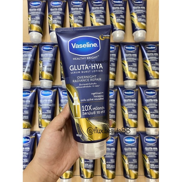 Vaseline Gluta Hya Hand and Body Lotion Thailand Overnight Radiance Repair Serum Burst 300ml