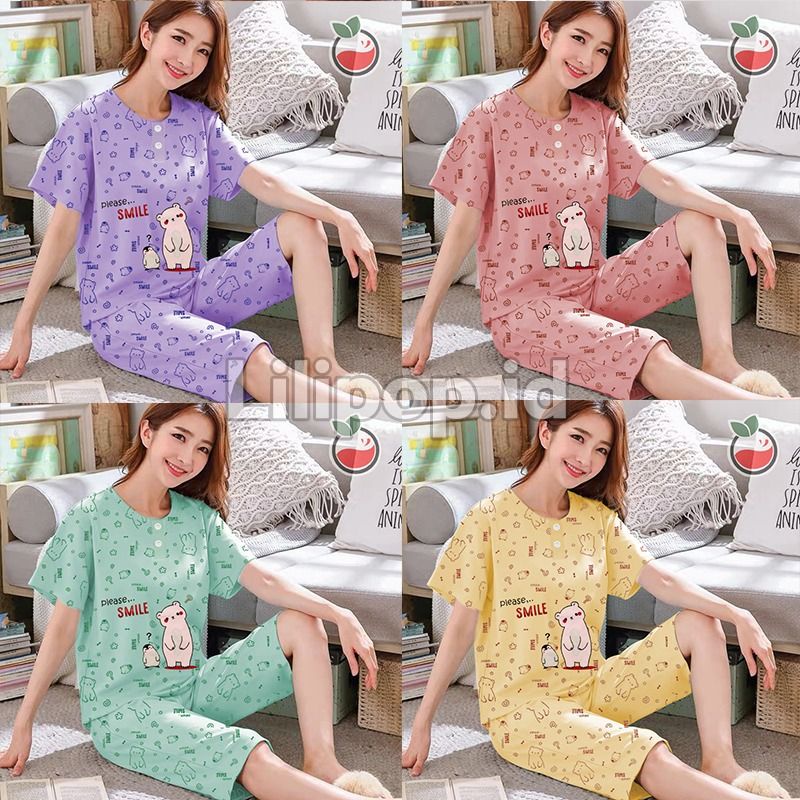 SUNCHERY COD BAJU TIDUR 3/4 ALL SIZE/BABYDOLL KEKINIAN MURAH/SLEEPWEAR WANITA-8