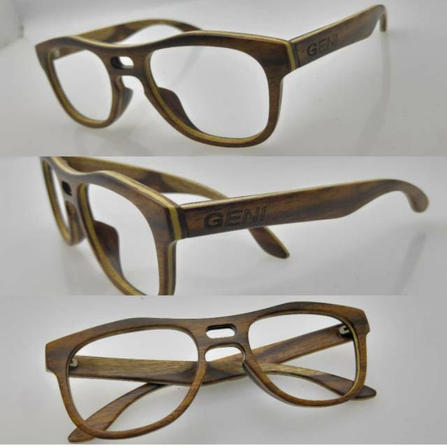 Terbaru Frame kacamata kayu komodo sporty pria