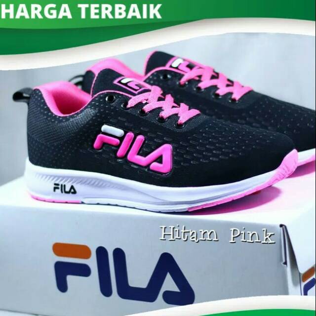 Sepatu Casual Sneakers Fila Running untuk Senam Zumba Wanita Perempuan - Tosca Pink, 37