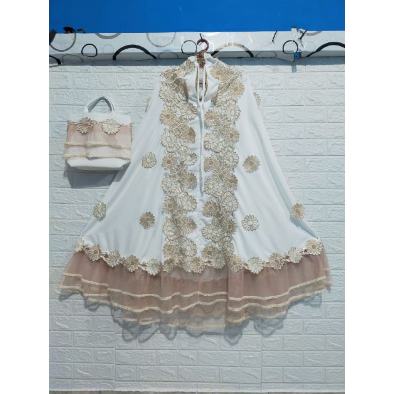 MUKENA DEWASA SUPER SILKY SUTRA PREMIUM RENDA PRADA