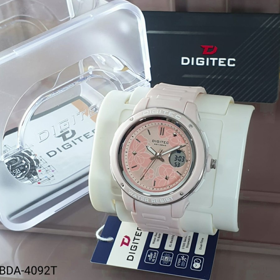 Jam Tangan Wanita Digitec 4092 / DA 4092 original Analog Digital Original Tali Rubber