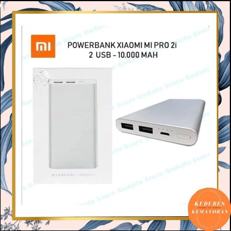 Powerbank Xiaomi Mi Pro 2i 10000mAh 2 USB FAST CHARGING PB Mi2i Mi 2i.