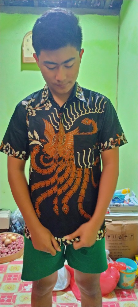 Size M L Xl Xxl Xxxl Bswart Batik Hrb026 Kenongo Hem Pendek Padi Pekalongan M L Xl Batik Pria Murah