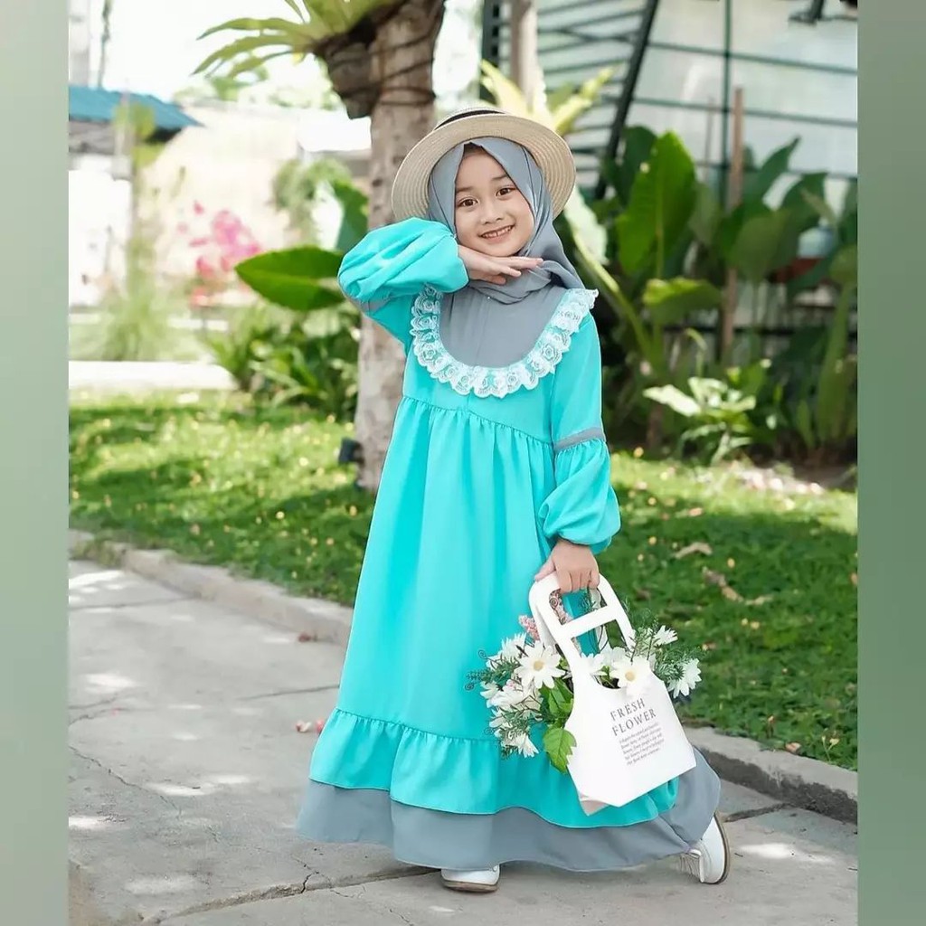 ALESHA KIDS SYARI KF MANGOCRAPE MIX RENDA 7 - 9 TAHUN LD 94 CM PB 105 CM Dapat GAMIS DAN HIJAB ( BACA DESKRIPSI SEBELUM ORDER ) Gamis Anak Perempuan Gamis Anak Terbaru 2021 Modern Dress Anak Gamis Anak Usia 7 Tahun BEST SELLER