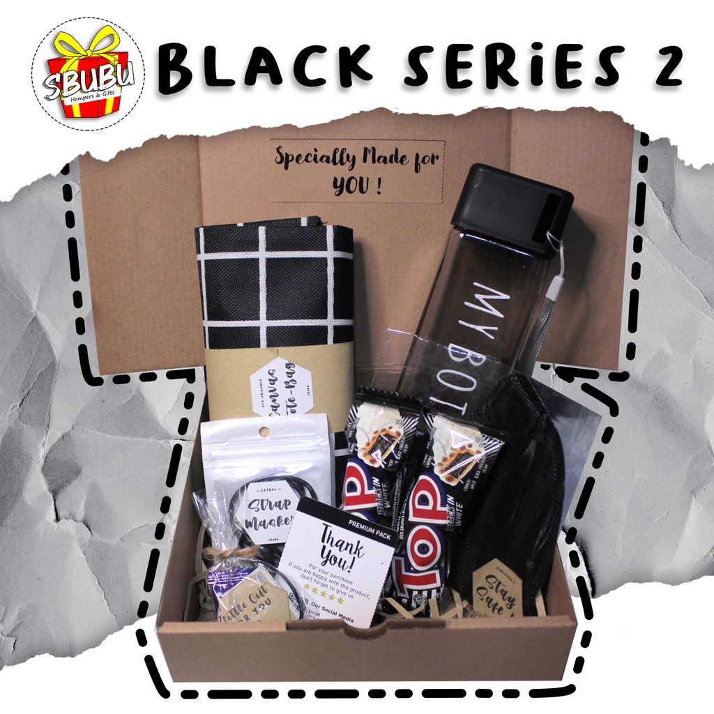 

GIFT BOX 2nd Black HAMPERS Box Hitam KADO Hadiah Cewek Cowok Ulang Tahun Birthday Wisuda Graduation 2
