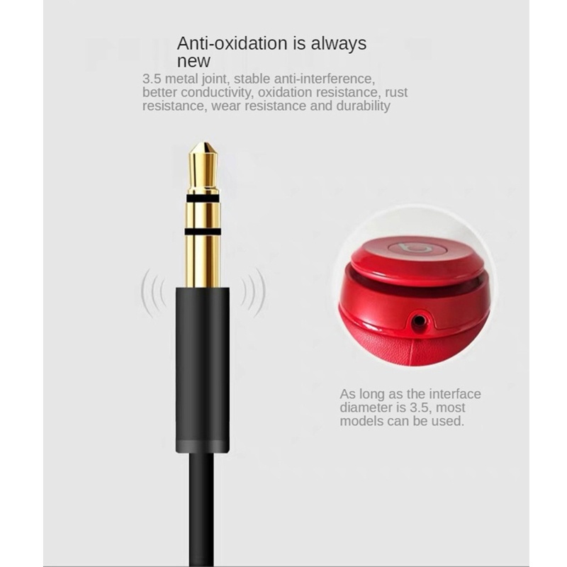 Bt Kabel Earphone Portable Audio-Cord Line Untuk Studio3 Solo2.0 pro Headset Wire