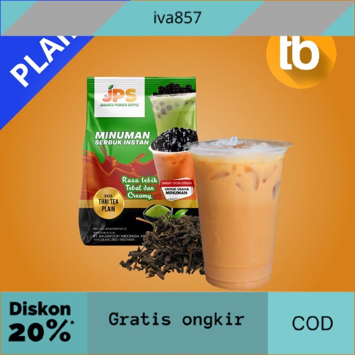 

PROMO JPS Bubuk Thai Tea Plain (Bubuk minuman dan makanan) GRATIS ONGKIR