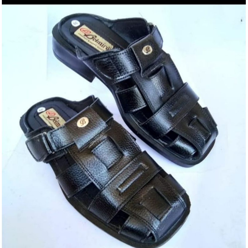 sepatu sandal kulit asli selop bustong kulit asli