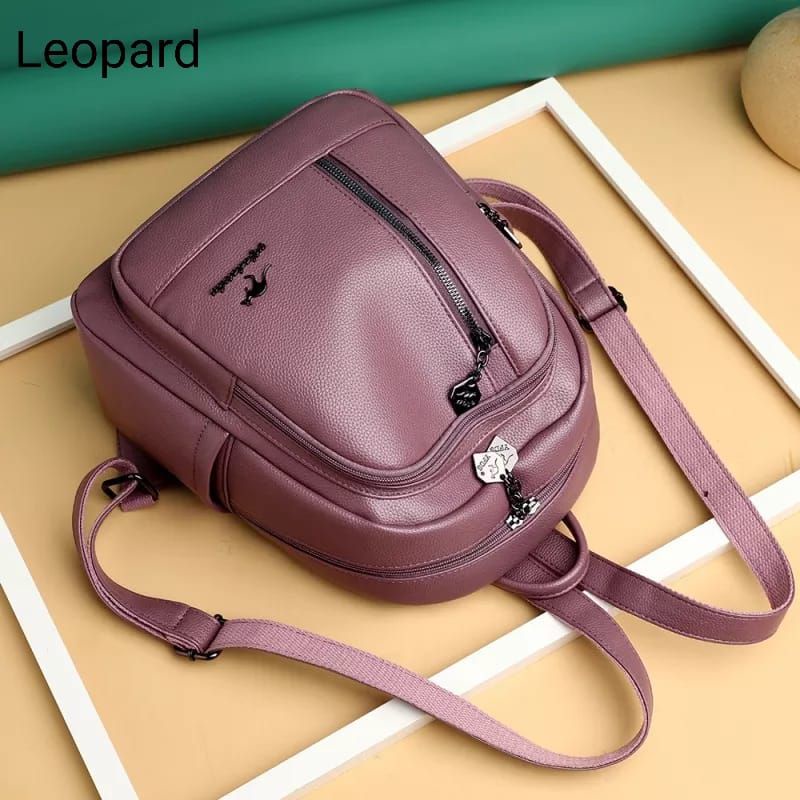 Tas Ransel wanita cewek perempuan kulit sintetis logo KANGGURU