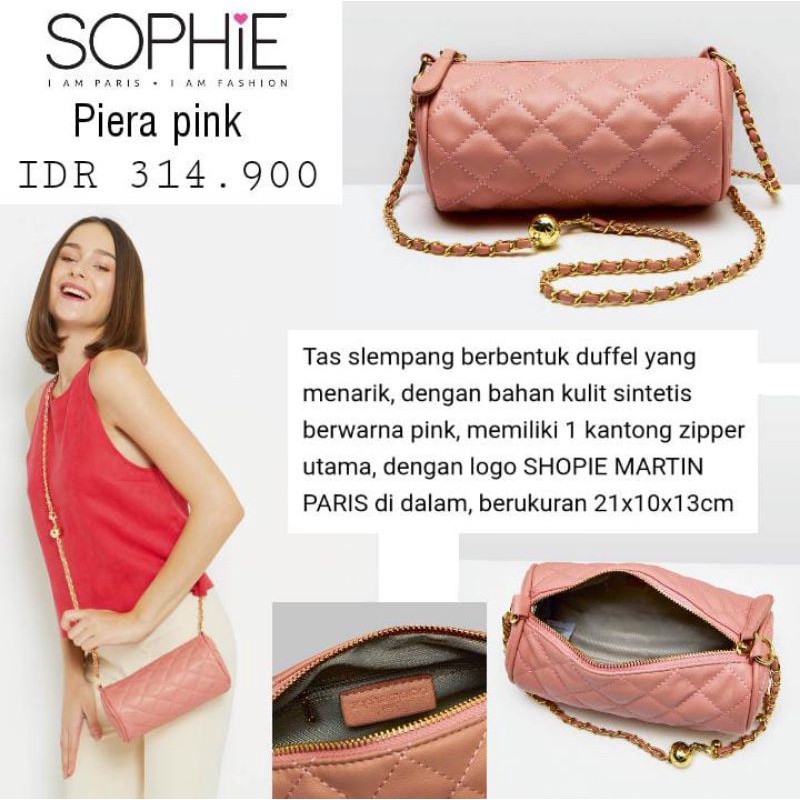 TAS PIERA BLACK DAN PINK SOPHIE MARTIN PARIS TAS SELEMPANG WANITA TAS SELEMPANG TERBARU 2022 SOPHIE 