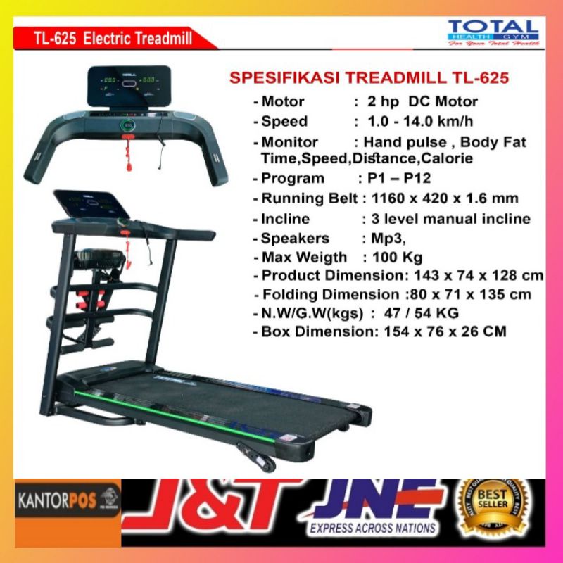 treadmill elektrik-tl 625(original)treadmil elektrik-treadmill-treadmil-tredmill