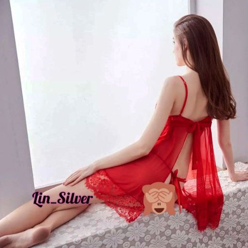 Lingerie Dress Gaun Cantik Wanita Baju Tidur Transparan Seksi - Sexy Longnight Dress Baby Doll S M L