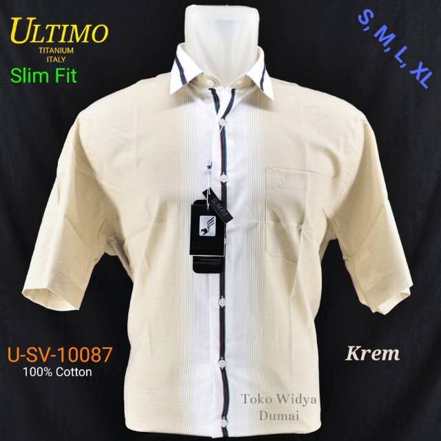 Kemeja Formal Pria Lengan Pendek Ultimo U-SV-10087 Import