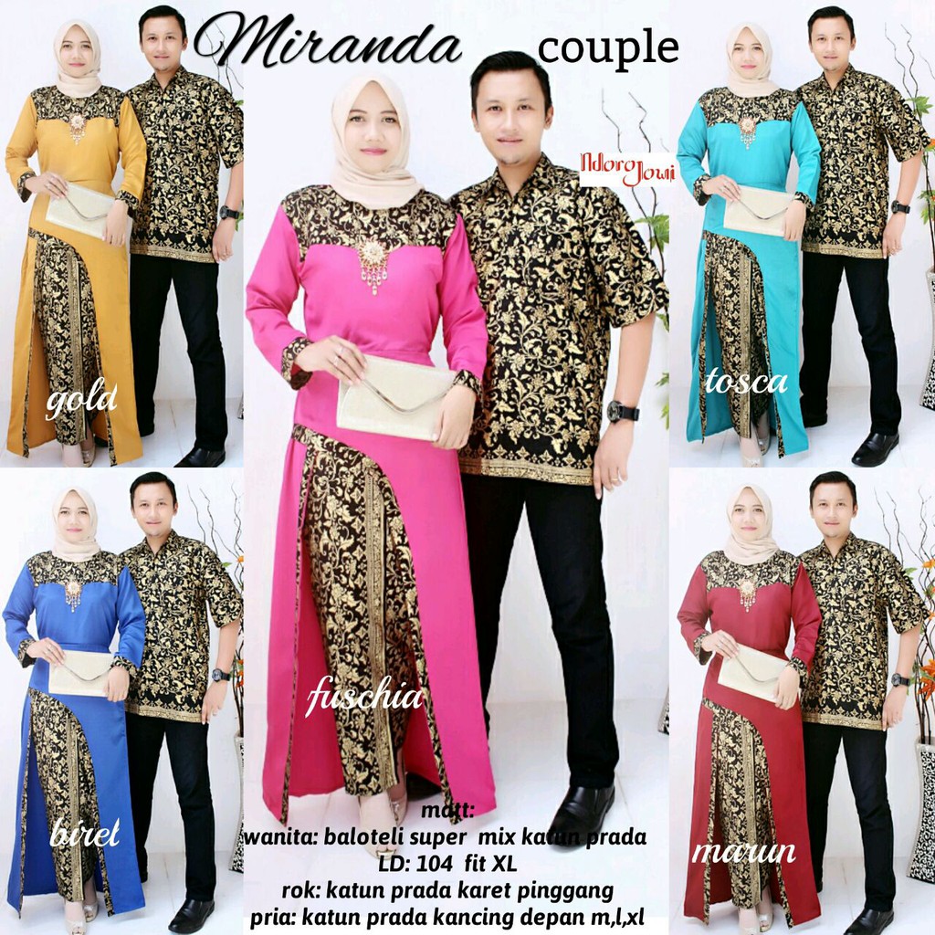 Batik Kebaya Modern Couple Rabbani Set Rabani Couple Rok Lilit